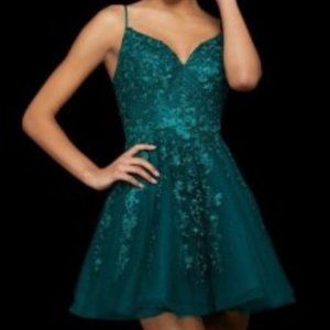 Sherri Hill 53157 Lace-Up Back Short Dress Size 6